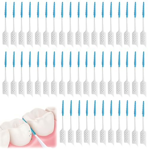 200 Pezzi Scovolini dentali, doppio uso in silicone spazzole dentali, Spazzolini Interdentali per l'Igiene Dentale Mantenimento Della Salute Orale