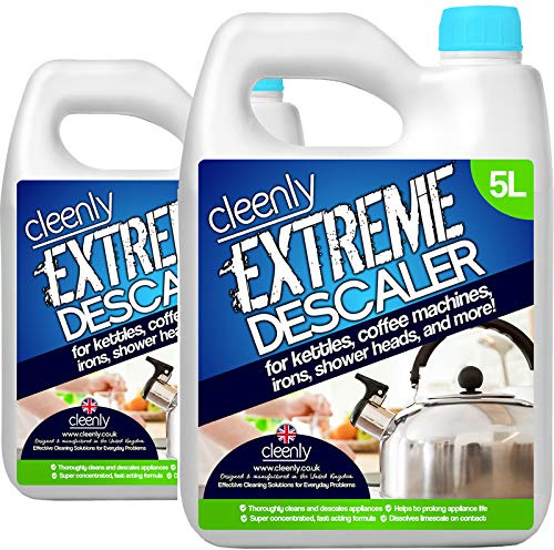 Cleenly Extreme Descaler for Kettles, Coffee Machines, Shower Heads, Irons, and More! (10 litres) - Super Strong Descaler Liquid