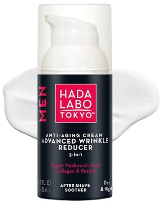 Hada Labo Tokyo Men Anti Aging Hyaluron Creme Faltenreduzierer für Tag & Nacht intensive Feuchtigkeit für Männer 50ml
