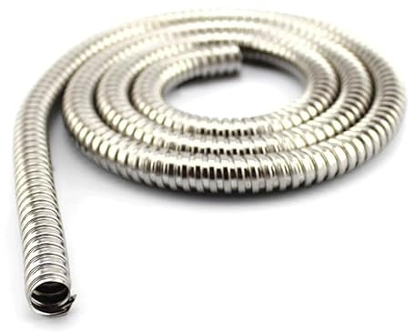 AYTOSH Tube Métallique en Acier Inoxydable 304 - 1 Mètre De Longueur, Câble Flexible Fileté, Manchon De Protection pour Bricolage (Diamètre Intérieur 8mm x 1 Mètre)