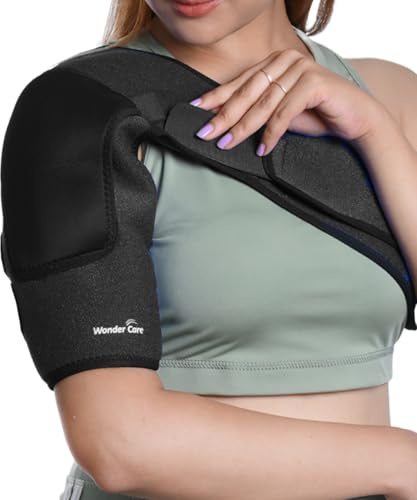 Wonder Care Rotator cuff brace for shoulder pain relief Neoprene Shoulder support brace for men and women for dislocated,frozen,mouse shoulder (Universal size: 26-36)