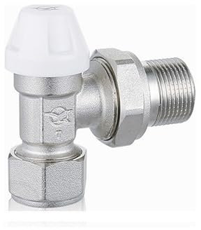 SSIMOO Válvula de Bloqueo de remanso Tipo ángulo DN15 DN20 1216 1620 Adaptador de Valor de radiador termostato Grifo de latón válvula de Bola de Suministro de Agua Kindly (Size : 1620DN20)