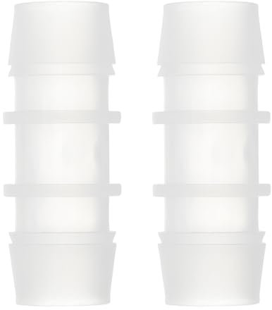 sourcing map 2 Stück Kunststoff-Schlauchstutzen, 5/8 x 5/8 Schlauchverbinder Schlauchadapter Verbindungsstück Muffe Adapter Union für Kraftstoff Gas Flüssigkeitsluftschlauchreparatur