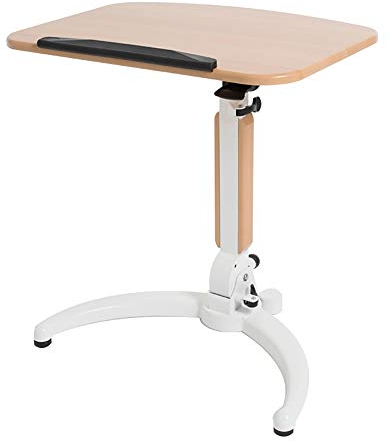 Rednerpult, stehend, höhenverstellbar, tragbares Podium und rollende Präsentation mit Lenkrollen für Hochzeiten im Restaurant (Khaki 71 x 52 x 110)