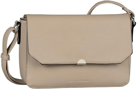 TOM TAILOR Nance Damen Überschlagtasche Umhängetasche Klein Beige
