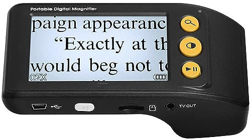 3.5 In Ausili per ipovedenti, ausilio visivo elettronico 2-25X con 8 modalità colore e illuminazione LED regolabile a 5 livelli, congelamento delle immagini e archiviazione delle foto, 2 metodi di o