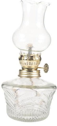 Alipis 1juego Lámpara De Queroseno Vintage De Vidrio Luz De Decorativa para Mesa para Salón y Dormitorio Estilo Retro y Atmosfera Acogedora