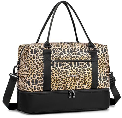 SPAHER Sac de Voyage Cabine Avion 45x36x20 Easyjet Bagage Cabine Sac de Sport Weekend Maternité Femme avec Compartiments Chaussures et Humide Imperméable 30L Bagage a Main avec Trousse de Toilette