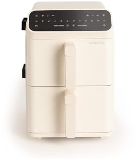 CREATE/AIR FRYER DUAL STACK/Freidora de aire 11.2 L de doble altura con control independiente blanco roto/Capacidad 9-10 raciones, 10 programas, dual cook, panel táctil, 2600-3000W