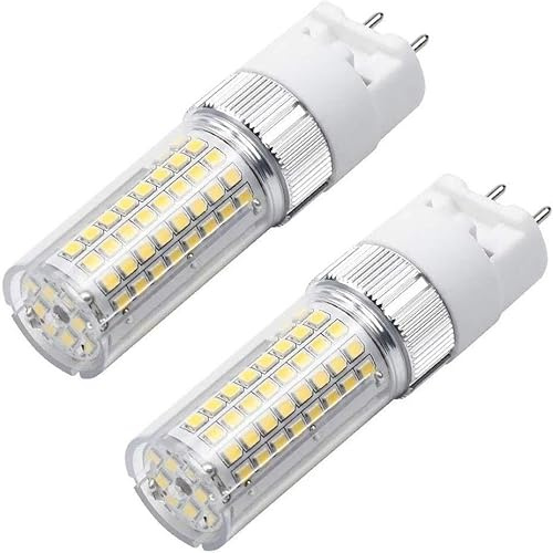 Lampadina a mais a LED G12, lampada alogena sostituibile 15w 20w 25w, 120V 360° ad alta luminosità, usata per lampadine di magazzino in garage e interni (2 pezzi) (120V-25W/luce bianca 6500K)
