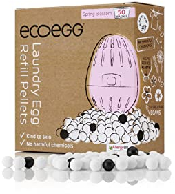 Ecoegg Laundry Egg Refill Pellets | Detergent and Fabric Softener Replacement | Non bio and no enzymes, chlorine bleaches, phosphates, parabens, SLS/SLES or palm oil | 50 Washes | Spring Blossom