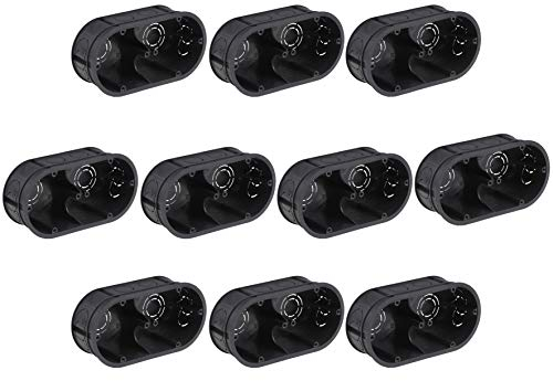 Meister Schalterdose 2-fach - Unterputz - 45 mm tief - schwarz - 10 Stück - 145 x 75 mm - Zum Einbau von Schaltern & Steckdosen / Unterputzdose doppelt / Gerätedose / Abzweigdose / 7460740