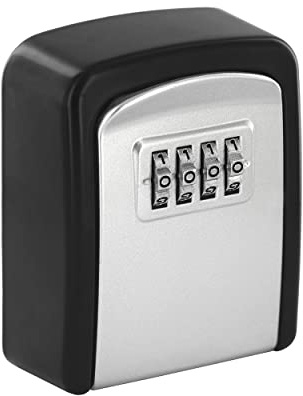 THIRARD - Caja de Llaves con Combinación - Modelo de Pared - Acero - Uso Interior y Exterior - Seguridad - 4 Dígitos Modificables - 37 x 75 mm - Negro