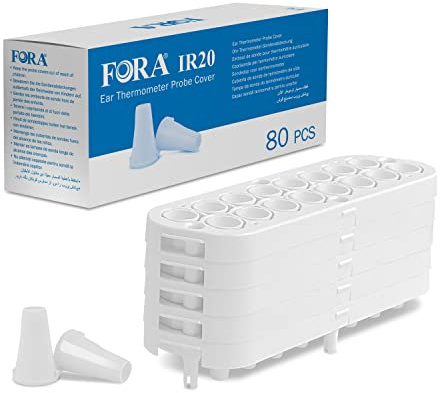 FORA Hygiene Caps for Fora IR20b Ear Thermometer Pack of 80
