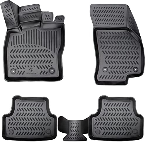 ELMASLINE 3D Tappetini Gomma per Renault CAPTUR 2020-2026 | Bordo Extra Alto | Tappetini Auto