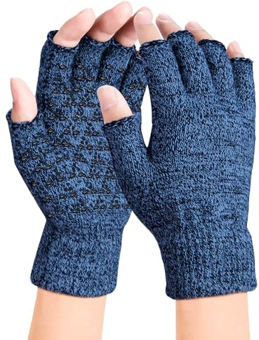 Gants sans Doigts d'Hiver, Gants d'Hiver, Tricotées sans Doigts Gants, Demi-Doigts Mitaines, Demi-Doigts Gants Antidérapant Convient pour la gym, la course, le cyclisme et le bureau