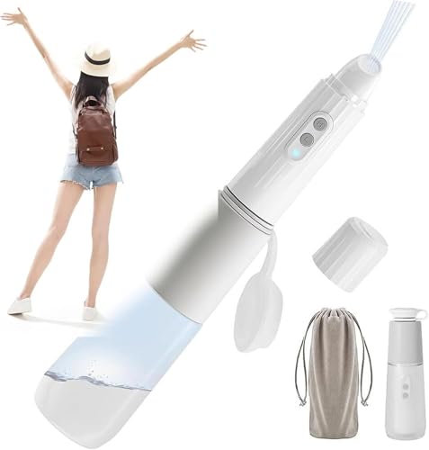 ERICAT Electric Bidet Sprayer, Travel Bidet Bottle with 270ML Bottle, Dual Water Outlet Mode and Two Levels Intensity Adjustable, IPX7 Waterproof Design and Easy To Carry, for Personal Care