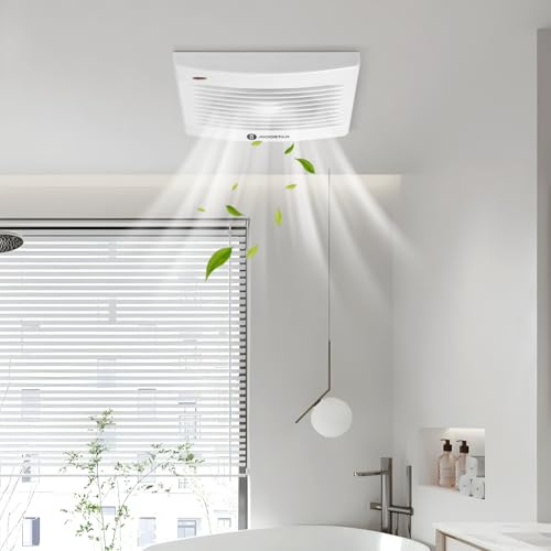 Aigostar Aspiratore da Bagno Ø 100 mm, Ventilatore da Bagno con valvola di ritorno, Ventilazione estrazione Ultra silenzioso, 11W, Funzionamento Silenzioso, Per cucina, WC, Bagno