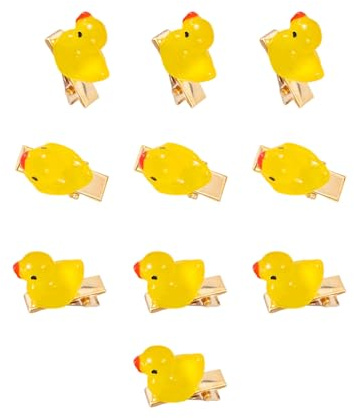 10 horquillas para el pelo de pato, elegantes horquillas de resina seguras para niñas y niños, uso diario, suministros para fiestas, festivales, joyas para el pelo de pato