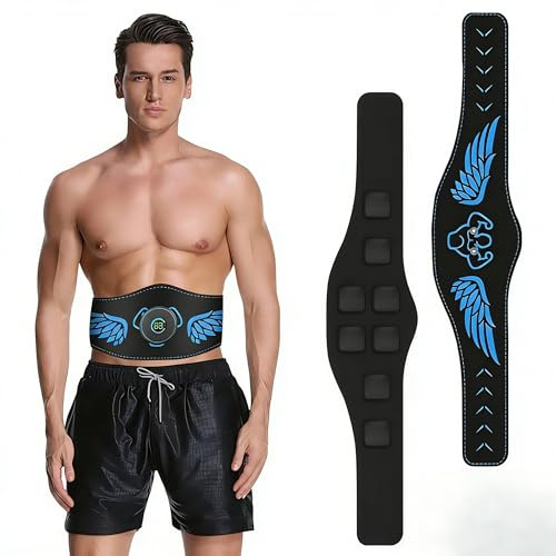 Zinueen EMS Appareil d'entraînement électrique pour abdominaux, avec 10 modes et 39 niveaux d'intensité, pour abdominaux, bras, jambes, hommes et femmes
