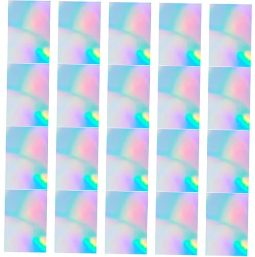 STOBAZA Holographic A4 Sticker Paper 20 Sheets Laser Foil Printing Sheets for DIY Craft Film and Drink Cup Decals Office Inkjet Compatible