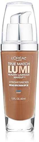 L'Oreal Paris True Match Lumi Healthy Luminous Makeup, Nut Brown/Cocoa, 1.0 Ounces