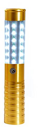 ACMHNC Aufladbar LED-Stroboskop-Taktstock, Blinklicht für Champagner, 1800 mAh Akku Flaschenblitz, LED Flasche Service Champagnerflasche für KTV Bar Club, Party, weißes Licht (Gold)