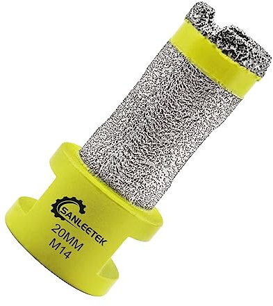 Diamond Drill Milling Bits 20mm - SANLEETEK Tile Hole Saw Cutter Drilling Grinding for Porcelain Ceramic Tile Granite Marble Artificial Stone M14 Thread