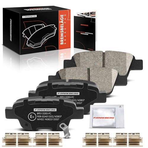 Frankberg 4x Bremsbeläge Bremsklötze Hinterachse Links Rechts Kompatibel mit A.v.e.n.s.i.s T25 1.6L-2.4L 2003-2008 A.v.e.n.s.i.s Station Wagon T25 1.6L-2.4L 2003-2008 Replace# 0446605010
