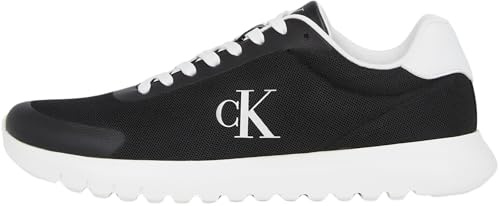 Calvin Klein Herren Runner Sneaker Eva Mesh mit Logo, Schwarz (Ck Black/Bright White), 42