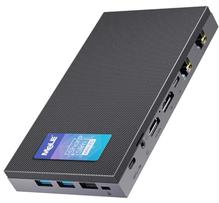 MeLE QuieterDL Fläktlös Mini-PC, N100 16GB 512GB, Dual 2.5G LAN HDMI för IoT