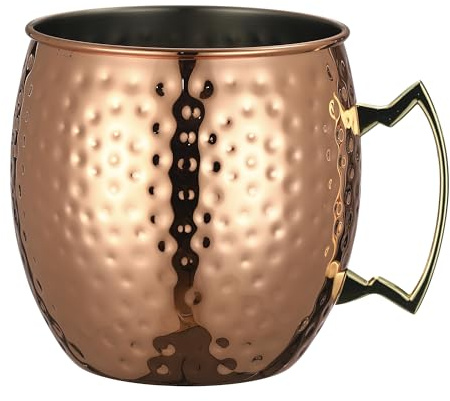 Cocktail Geek Jumbo Stainless Steel Moscow Mule Mug- 166.6 oz Copper Plated Moscow Mule Cup