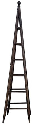 Obélisque de jardin en bois de 119,4 cm pour plantes grimpantes, extérieur et intérieur, durable, gain de place, pour décoration de cérémonie de mariage, assemblage facile