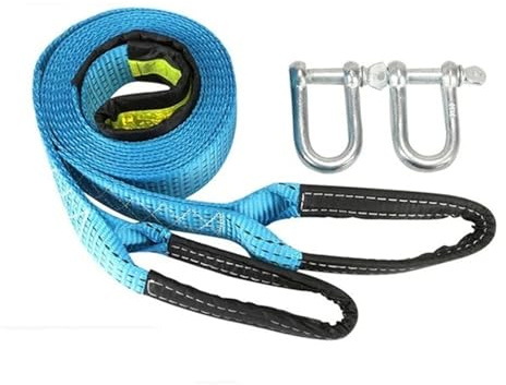 Grillo di Prua Fune da Traino per Auto 5m8t Fune da Traino per Buggy Accessori Auto Fune da Traino Ganci a U fosforescenti Cinghia di Traino(5M8T)