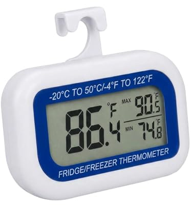 Frysskåpstermometer Noggrann Registrering Av Max-/Min-Temperatur, Med