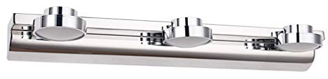 Lampe de Miroir LED 5 W, Lampe de Miroir de Salle de Bain créative Moderne 3 têtes, Lampe d'armoire LED 9 W, Lampe de Toilette Murale, éclairage Avant de Miroir de Bain en Acier Inoxydable,