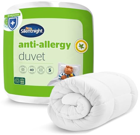 Silentnight Anti Allergy King Duvet 4.5 Tog - Lightweight Summer Quilt Duvet Comforter Anti-Bacterial and Machine Washable with Allergy UK Approved Anti Allergy Fibres - King Bed