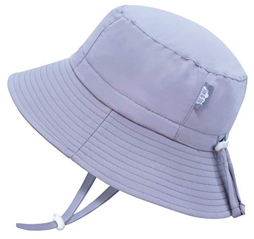 JAN & JUL Beach Toddler Boys Bucket Sun-Hats with Strap, Adjustable