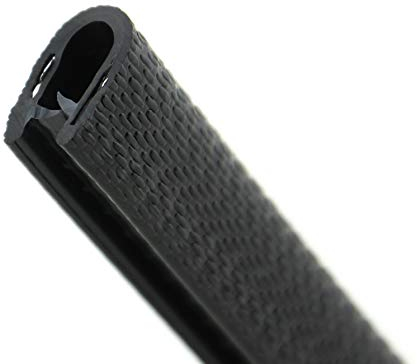 SMI-Kantenschutzprofil KS1-4S-M für 1-4mm PVC mit Stahleinlage Schwarz selbstklemmend ohne Kleber - Kantenschutz, Kederprofil, Kantenprofil, Kantenschutzleiste für Autotüren, Bleche (5 m)