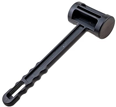 NET TOYS Hochwertiger Camping Hammer - Schwarz 29,5 cm - Vielseitiges Outdoor-Zubehör Praktischer Zelthammer - Genau richtig für Camping Urlaub & Garten