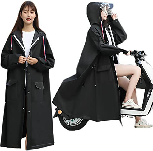 Hmpet Tuta Antipioggia Moto, Tuta Impermeabile Uomo, Antipioggia Moto Uomo, Riutilizzabile Giacca da Pioggia per L'esterno, per L'esterno, Corsa E Camminata,L