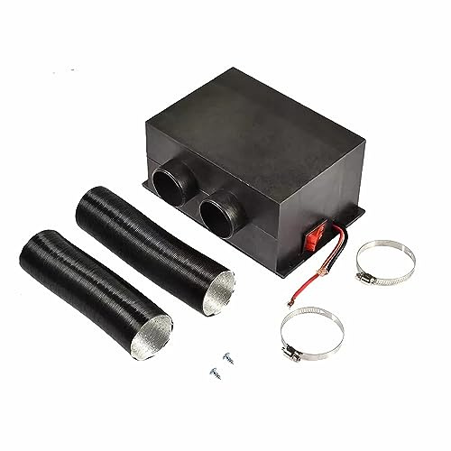 Baceyong 12V Metal Auto Defroster, 400-600W CHAUFFICATION, chauffage de voiture avec 2 prises d'air et 2 interrupteurs de vitesse