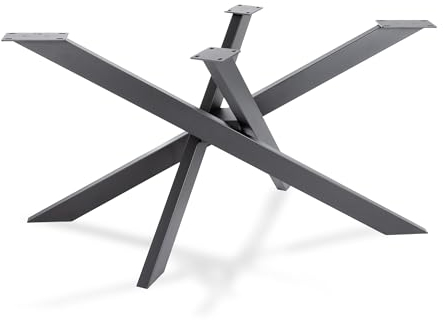 Natural Goods Berlin Tischgestell Mikado 71 x 78 x 140 cm/stabile Tischbeine Metall schwarz/als Tischbein oder Tischgestell Metall für DIY-Projekte/Tischfüße Metall im industriellen Look