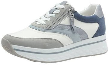 Tamaris Comfort Damen Plateau Sneaker mit Reißverschluss Sportlich, Mehrfarbig (Lt Blue Comb), 37 EU