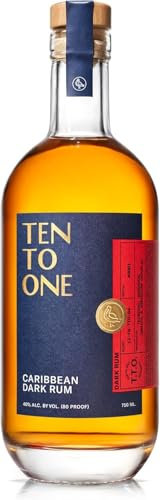 Ten To One Caribbean Dark Rum | 70cl, 40% ABV | Smooth Small Batch Rum