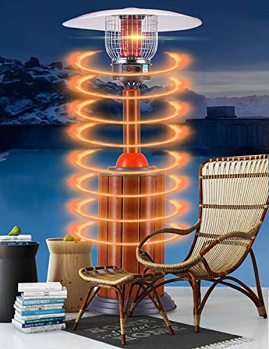 Radiateurs De Terrasse Chauffage De Terrasse 10 KW, Radiateurs Extérieurs De Type Parapluie Haute Puissance Réglables En Hauteur, Chauffage Résistant Aux Intempéries En Acier Inoxydable For Usage Comm