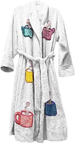 Enab Clothing Unisex Tyler Durden Brad vit mjuk frotté badrock spa handduk rock med lappar