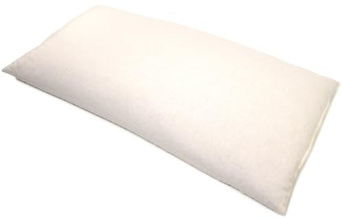 GIRAFFENLAND Bio Buchweizenkissen 40x80cm, Bio-Flanell + Bio Füllung, direkt befüllt | ungefärbt und ungebleicht | Schlafkissen, Kopfkissen