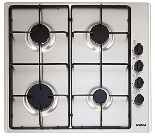 Beko HIZG64101SX - Encimera, 4 fuegos, inox, 60 cm