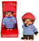 Bandai - Monchhichi - Kuscheltier Monchhichi Matrose - Ikonisches Affenkuscheltier der 80er Jahre, Superweiches Kuscheltier 20 cm für Kinder - Spielzeug für Kinder ab 2 Jahren - Matrosen-Junge - 20073